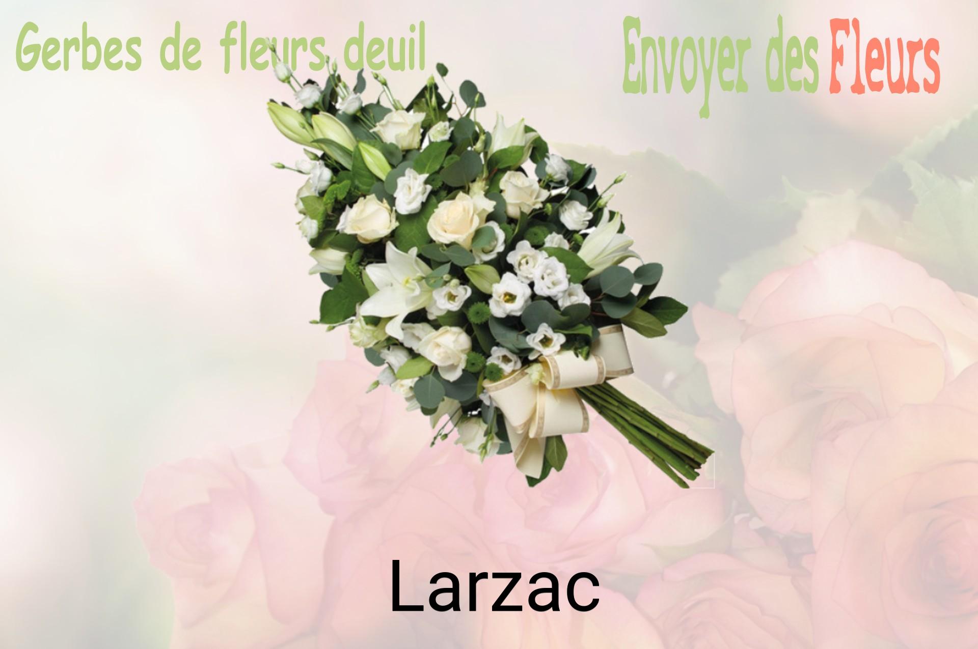 Gerbe de fleurs de deuil livrée à Larzac